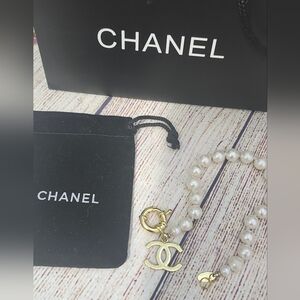 Vintage Chanel Gold and Faux Pearl Bracelet